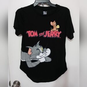 Tom And Jerry Short Sleeve Graphic High Low T Shirt M 7-9